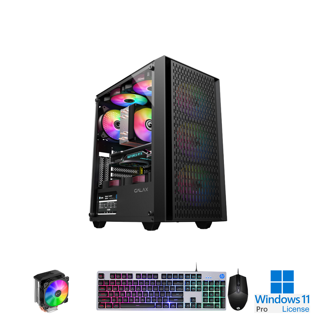 PC-Case Gaming-Design Intel Core i5-11400F 2.6Ghz Turbo 4.4Ghz 6cores-12threads Mainboard H510M RAM DDR4 16Gb M.2 NVME 500Gb PSU 500W Wifi KB-Mouse (No Monitor)