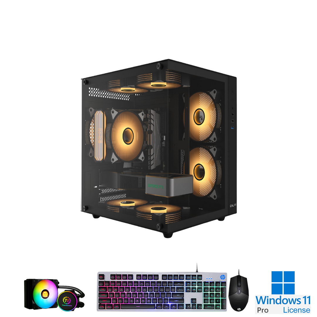PC-Case Gaming-Design Intel Core i5-12400F 2.5Ghz Turbo 4.4Ghz 6cores-12threads Mainboard B660M RAM DDR4 16Gb M.2 NVME 500Gb PSU 500W Wifi KB-Mouse (No Monitor)