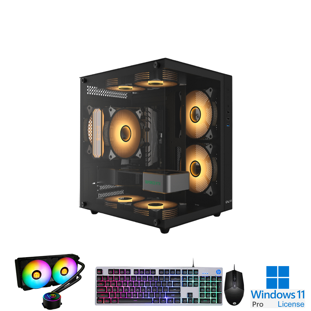 PC-Case Gaming-Design Intel Core i5-12490F Max Turbo 4.6Ghz 6cores-12threads Mainboard B760M RAM DDR4 16Gb M.2 NVME 1Tb PSU 650W Wifi KB-Mouse (No Monitor)