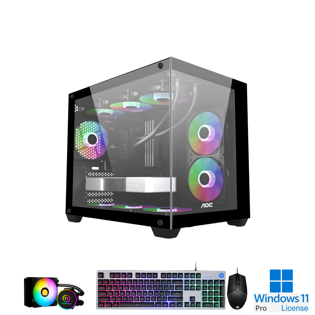 PC-Case Gaming-Design Intel Core i5-13400F 2.5Ghz Turbo 4.6Ghz 10cores-16threads Mainboard B760M RAM DDR5 32Gb M.2 NVME 1Tb PSU 700W Wifi KB-Mouse (No Monitor)