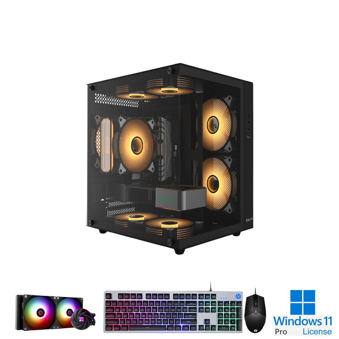 PC-Case Gaming-Design Intel Core i5-13490F Max Turbo 4.8Ghz 10cores-16threads Mainboard B760M RAM DDR5 32Gb M.2 NVME 1Tb PSU 750W Wifi KB-Mouse (No Monitor)