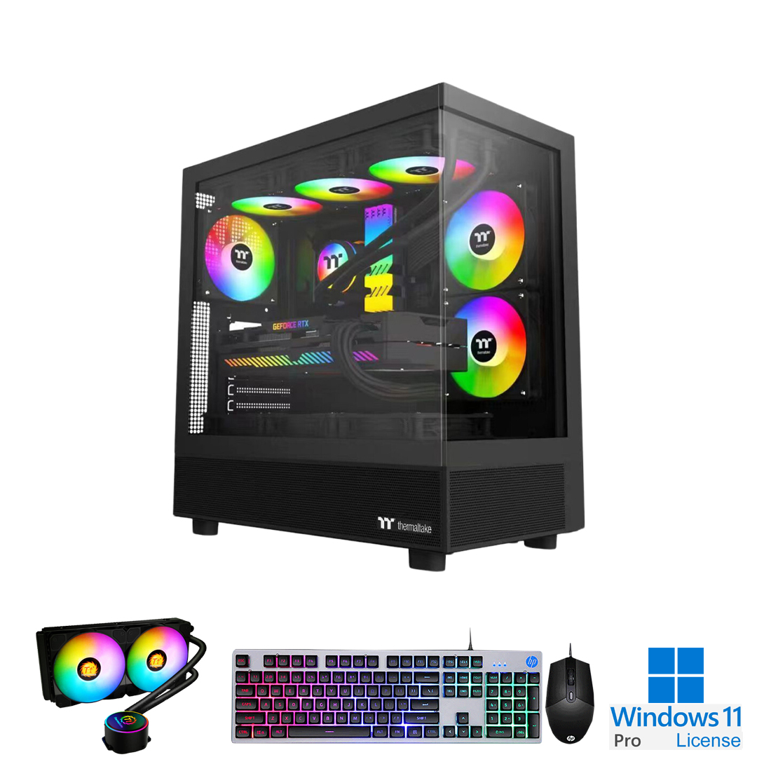 PC-Case Gaming-Design Intel Core i5-13600KF Max Turbo 5.1Ghz 14cores-20threads Mainboard B760M RAM DDR5 32Gb M.2 NVME 1Tb PSU 850W Wifi KB-Mouse (No Monitor)