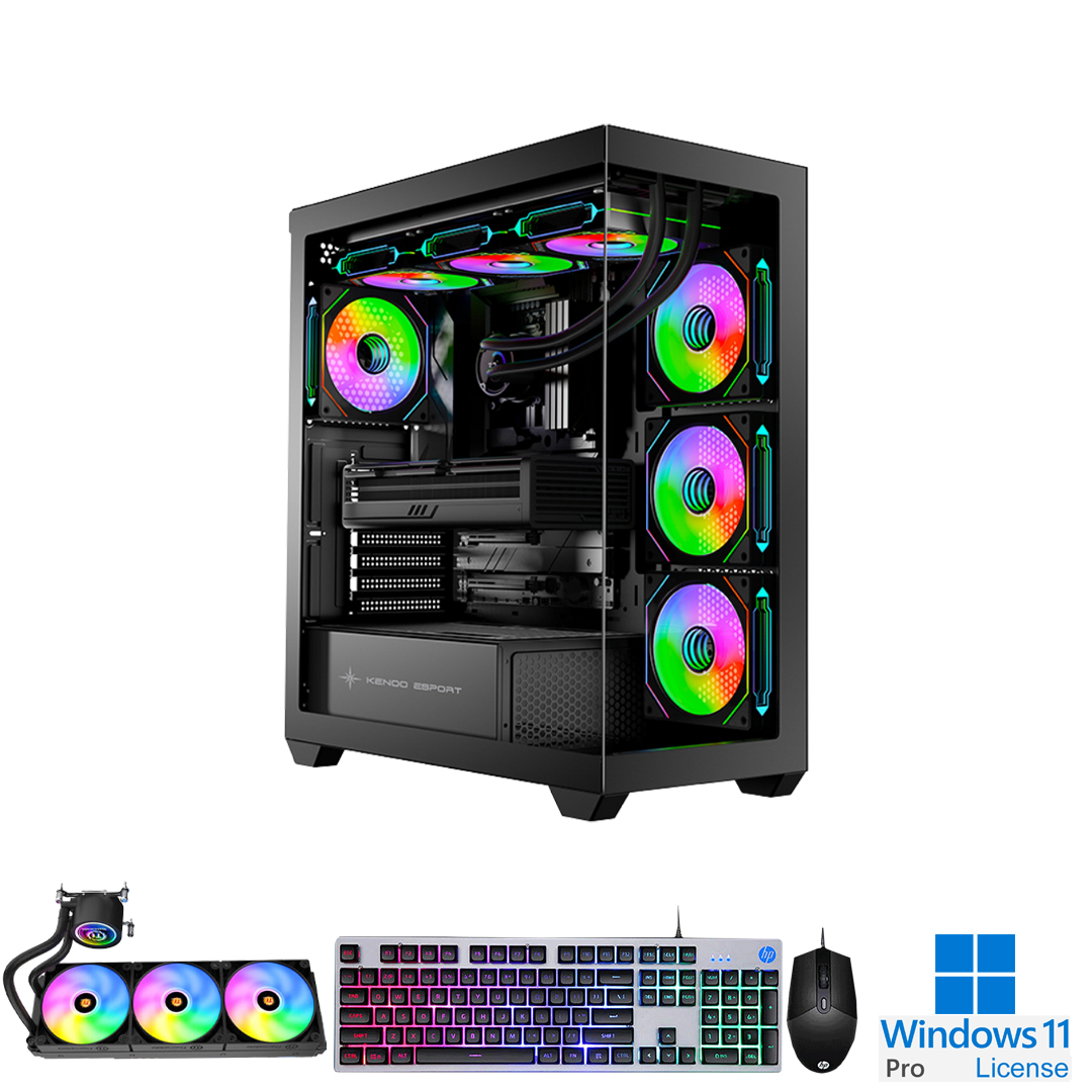 PC-Case Gaming-Design Intel Core i7-10700F 2.9Ghz Turbo 4.8Ghz 8cores-16threads Mainboard B560M RAM DDR4 16Gb M.2 NVME 512Gb PSU 650W Wifi KB-Mouse (No Monitor)