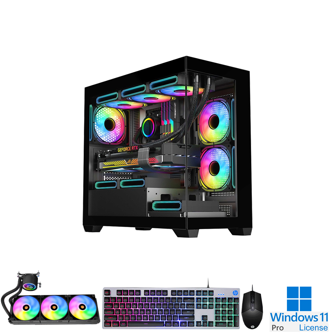 PC-Case Gaming-Design Intel Core i7-12700F Max Turbo 4.9Ghz 12cores-20threads Mainboard Z690M RAM DDR4 16Gb M.2 NVME 1Tb PSU 650W Wifi KB-Mouse (No Monitor)