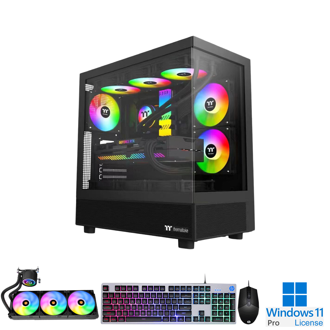 PC-Case Gaming-Design Intel Core i7-13700 Max Turbo 5.2Ghz 16cores-24threads Mainboard B760M RAM DDR5 32Gb M.2 NVME 2Tb PSU 850W Wifi KB-Mouse (No Monitor)