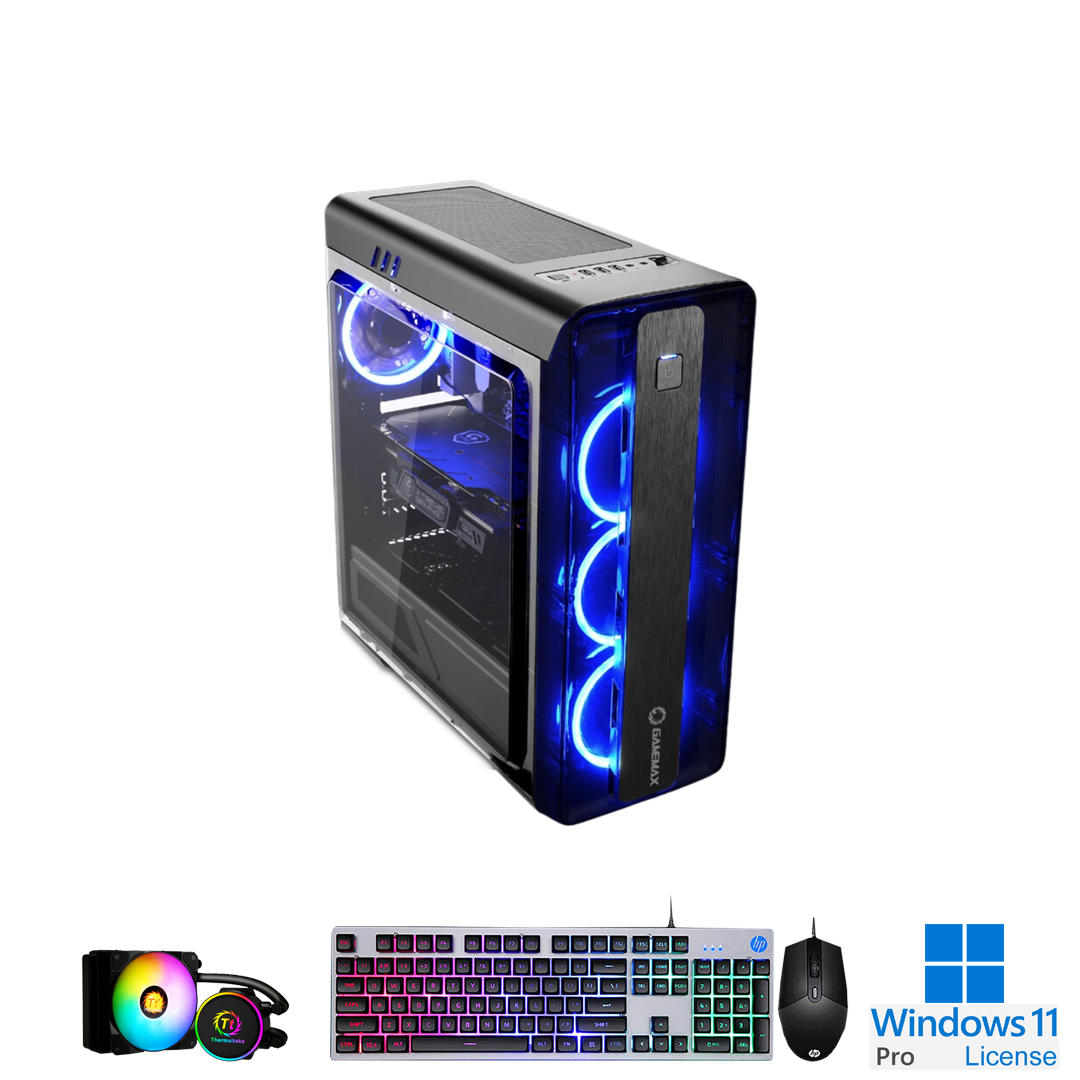PC-Case Gaming-Design Intel Core i7-8700K 3.7Ghz Turbo 4.7Ghz 6cores-12threads Mainboard Z370 RAM DDR4 16Gb M.2 NVME 500Gb PSU 550W Wifi KB-Mouse (No Monitor)