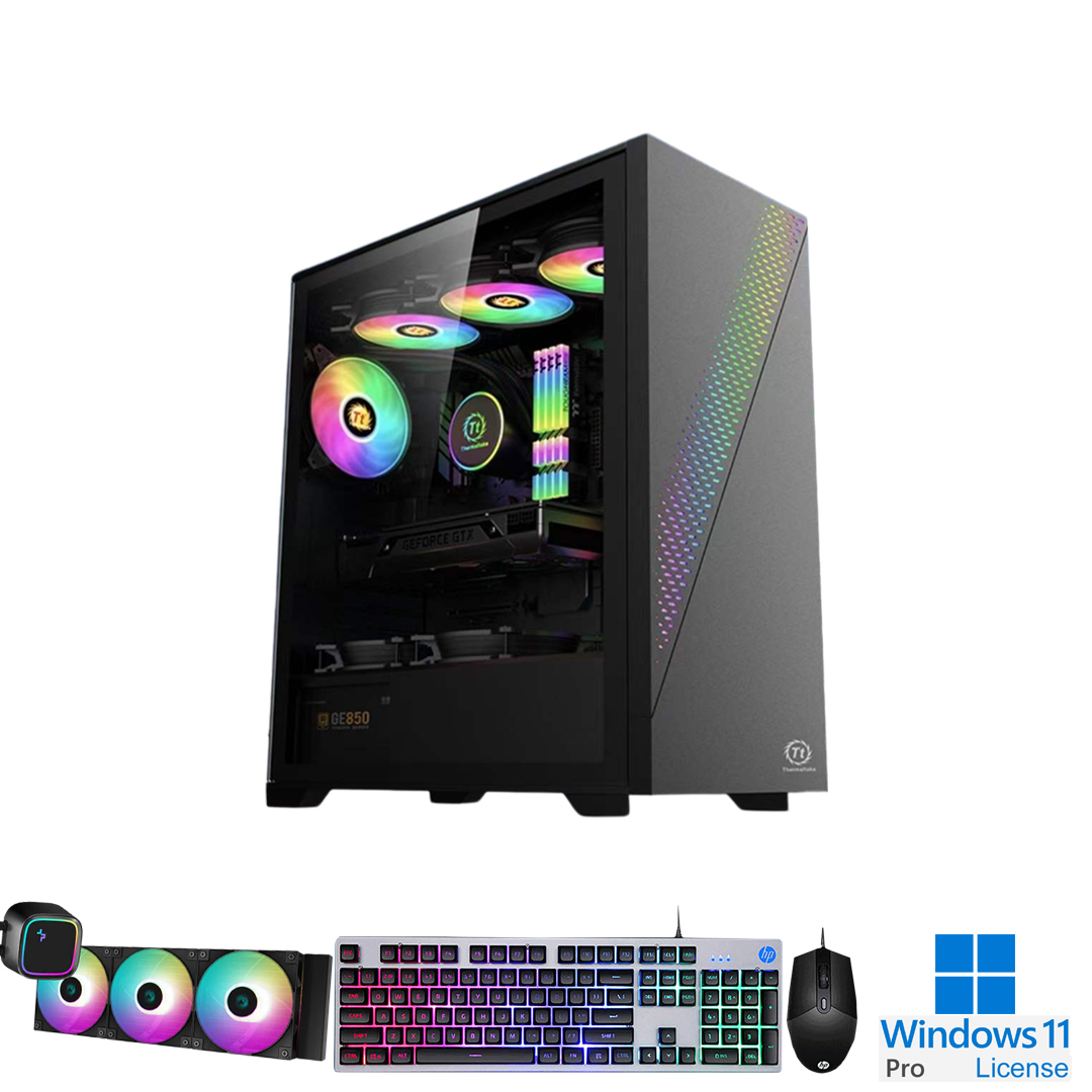 PC-Case Gaming-Design Intel Core i9-11900KF 3.5Ghz Turbo 5.3Ghz 10cores-20threads Mainboard Z590 RAM DDR4 32Gb M.2 NVME 2Tb PSU 850W Wifi KB-Mouse (No Monitor)