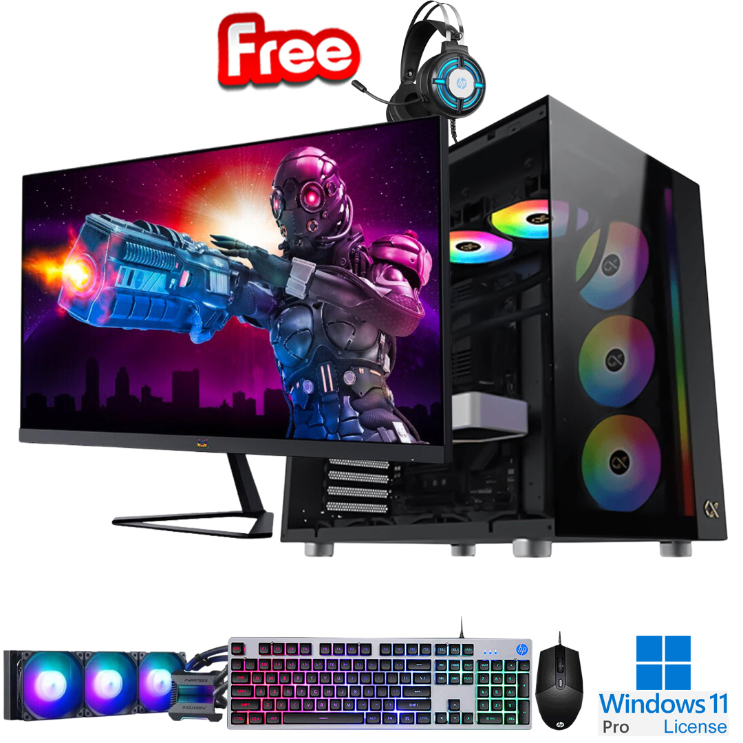 PC-FullSet Gaming-Design Intel Core Ultra 7 270K Plus Max Turbo 5.5Ghz 24cores-24threads Mainboard Z890 RAM DDR5 32Gb M.2 NVME 2Tb VGA RTX5060 8Gb PSU 1000W Viewsonic 27