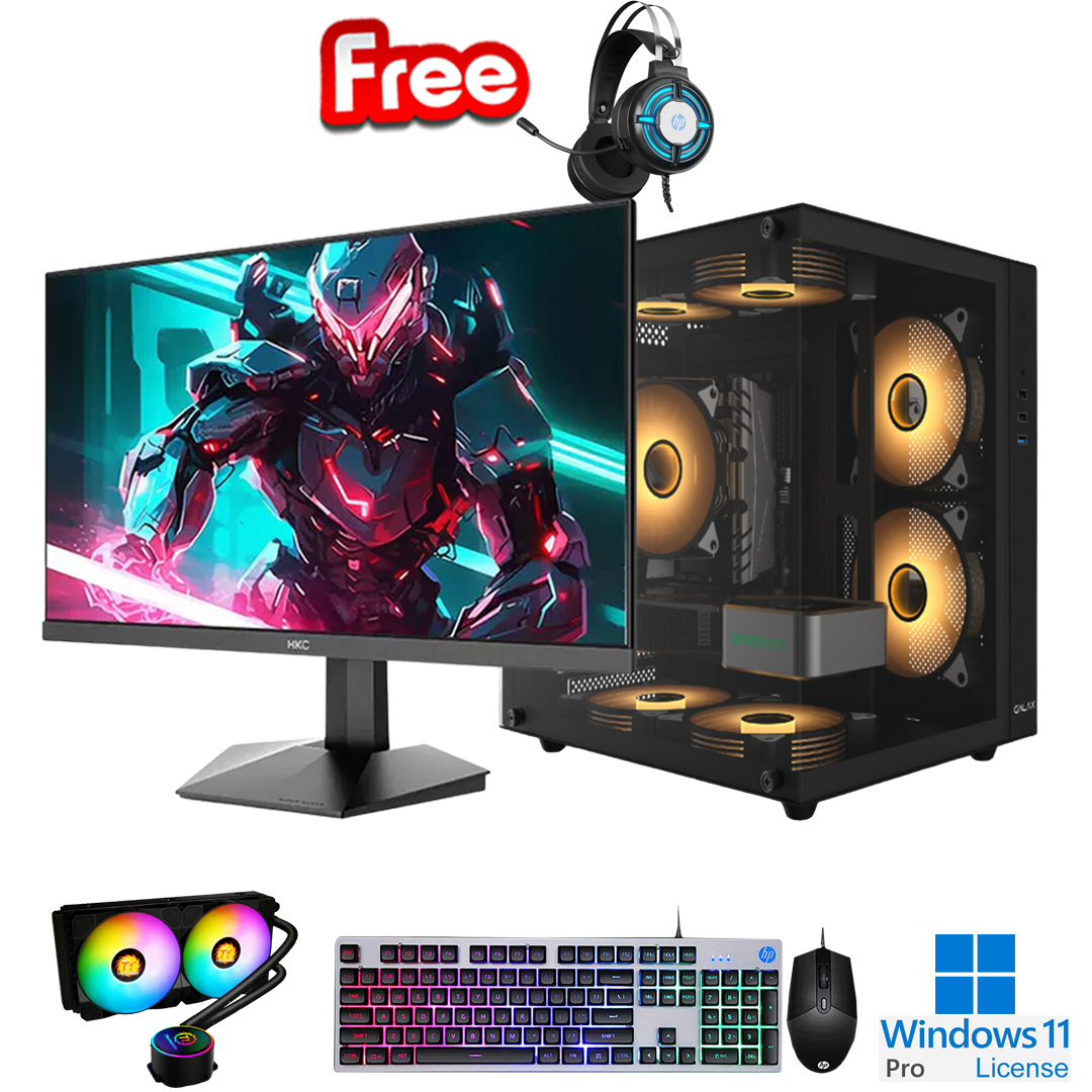 PC-FullSet Gaming-Design Intel Core i5-12490F Max Turbo 4.6Ghz 6cores-12threads Mainboard B760M RAM DDR4 16Gb M.2 NVME 1Tb VGA RX580 8Gb PSU 650W HKC 24.5