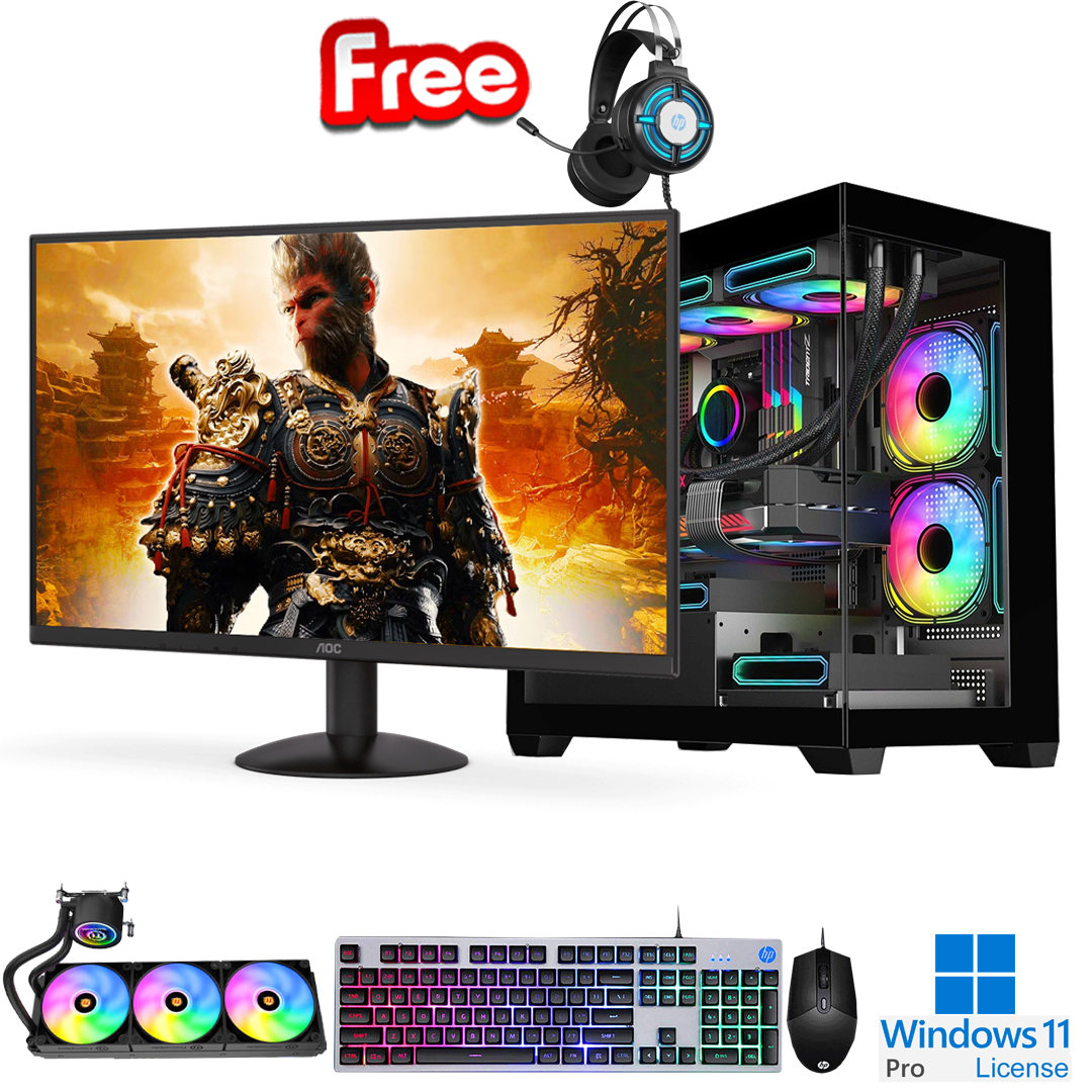 PC-FullSet Gaming-Design Intel Core i7-12700F Max Turbo 4.9Ghz 12cores-20threads Mainboard Z690M RAM DDR4 16Gb M.2 NVME 1Tb VGA GTX1660 Super 6Gb PSU 650W MSI 27