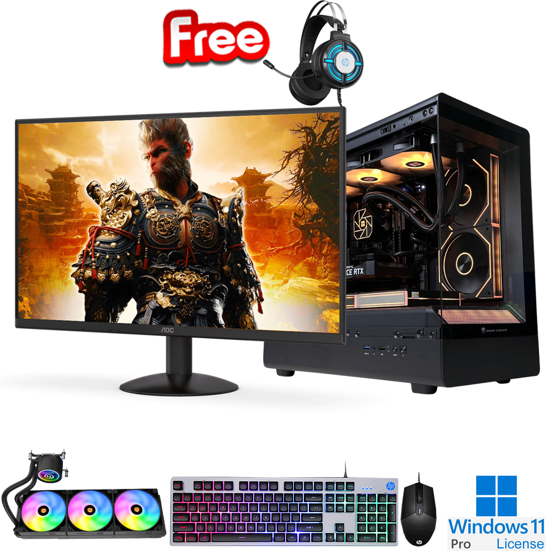 PC-FullSet Gaming-Design Intel Core i7-12700KF Max Turbo 5.0Ghz 12cores-20threads Mainboard B760M RAM DDR4 32Gb M.2 NVME 1Tb VGA GTX1660 Super 6Gb PSU 750W AOC 27