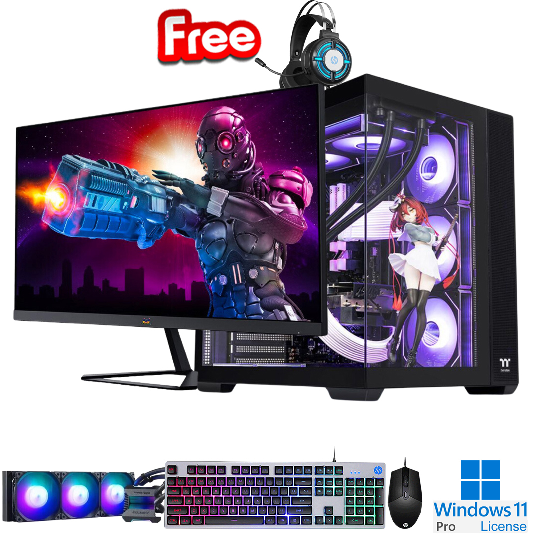 PC-FullSet Gaming-Design Intel Core i7-14700KF Max Turbo 5.6Ghz 20cores-28threads Mainboard Z790 RAM DDR5 32Gb M.2 NVME 2Tb VGA RTX4060 8Gb PSU 1000W Viewsonic 27