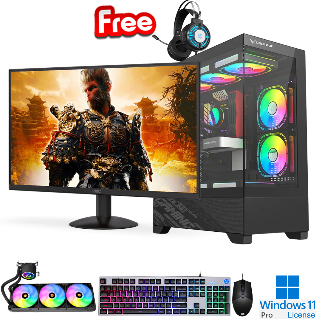 PC-FullSet Gaming-Design Intel Core i9-12900KF Max Turbo 5.2Ghz 16cores-24threads Mainboard Z690 RAM DDR4 32Gb M.2 NVME 1Tb VGA RTX3050 8Gb PSU 850W AOC 27