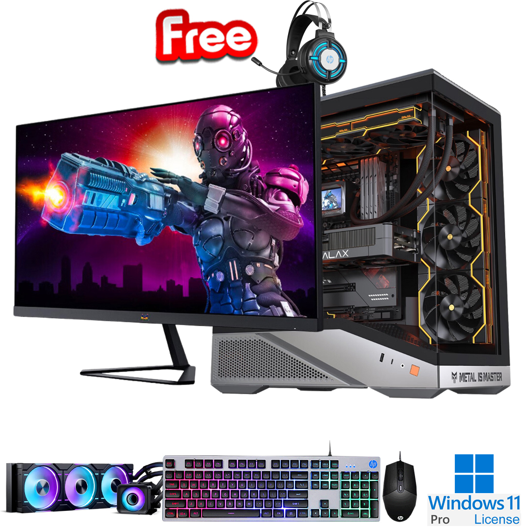 PC-FullSet Gaming-Design Intel Core i9-14900K Max Turbo 5.8Ghz 24cores-32threads Mainboard Z790 RAM DDR5 64Gb M.2 NVME 4Tb VGA RTX4080 Super 16Gb PSU 1200W Viewsonic 27