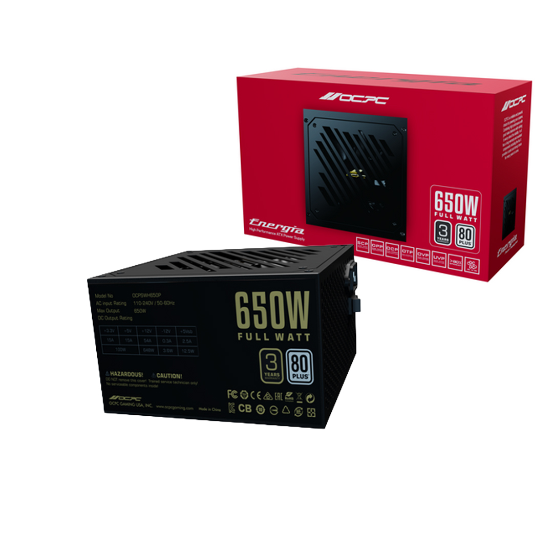 PSU 650W OCPC ENERGIA WH650P / 80 PLUS