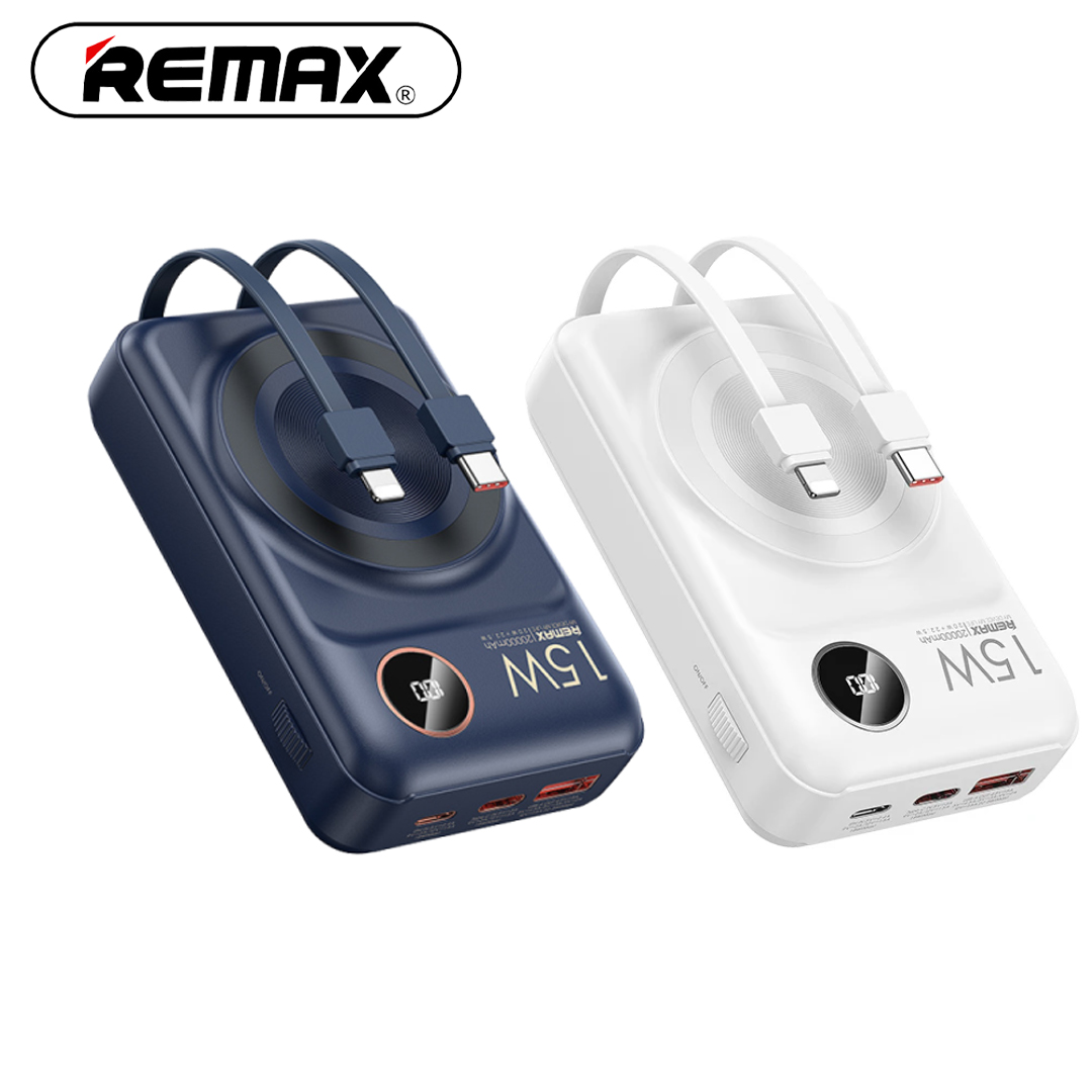 Power Bank 20.000mAh + Cable Type-C/Lightning REMAX RPP-519 (Wireless, PD, QC)