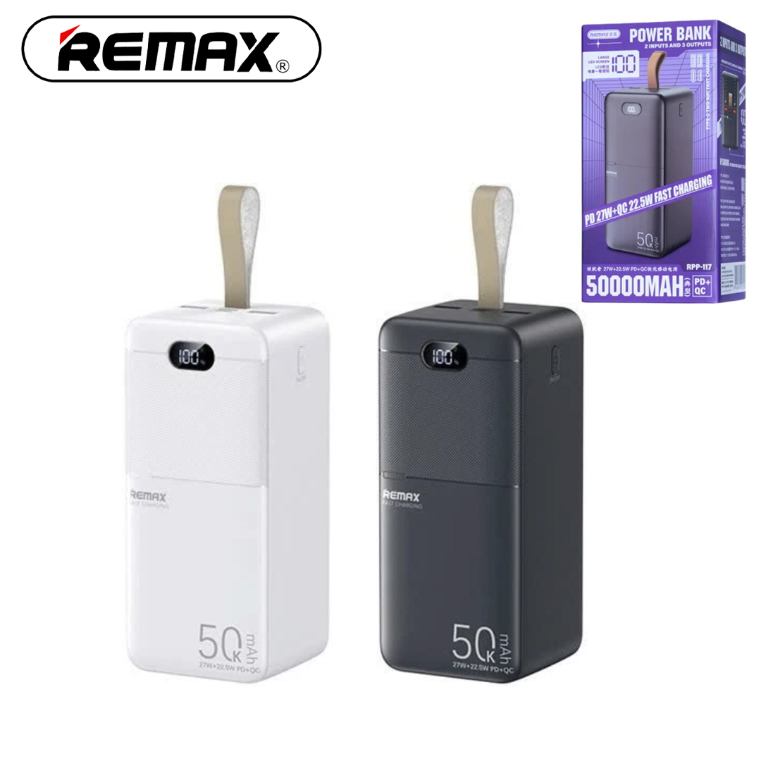 Power Bank 50,000mAh (27W PD, QC) REMAX RPP-117