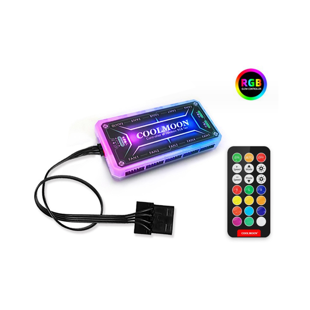 RGB FAN Smart Controller (support 10Fan 6p, remote, 4p connect) COOLMOON