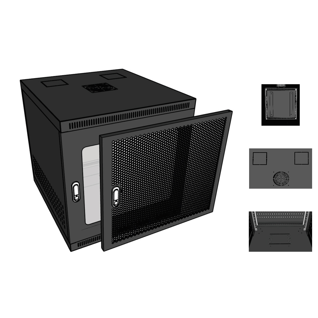Rack Cabinet 10U-D500 (wall-mount) UniRack UNR-N10UD500T