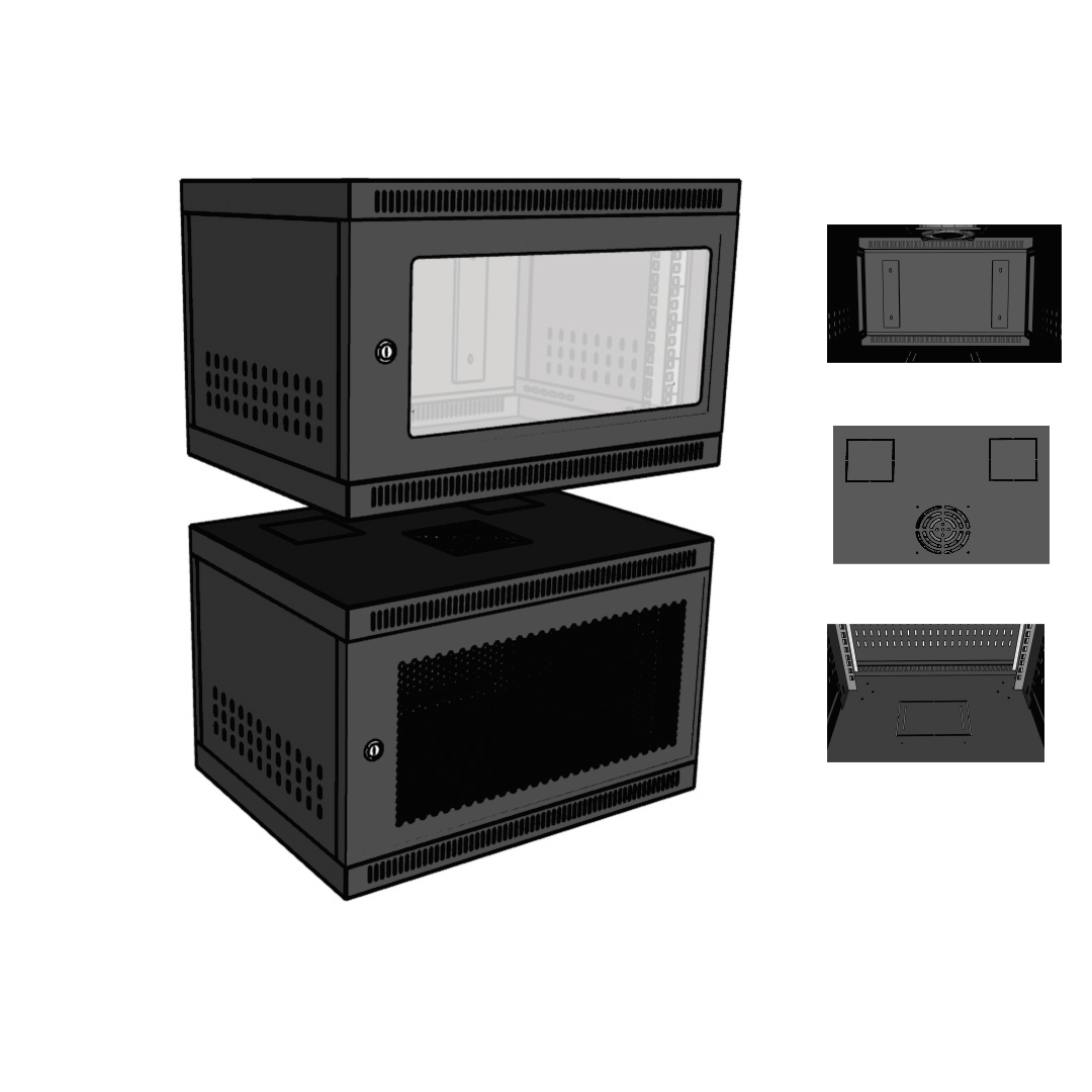 Rack Cabinet 6U-D400 (wall-mount) UniRack UNR-N6UD400