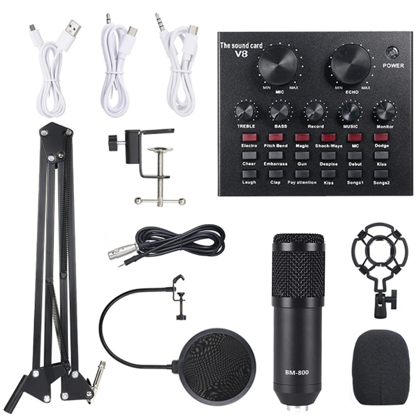 SET LiveStream1 (Sound V8, Microphone BM800, Stand, Cable)