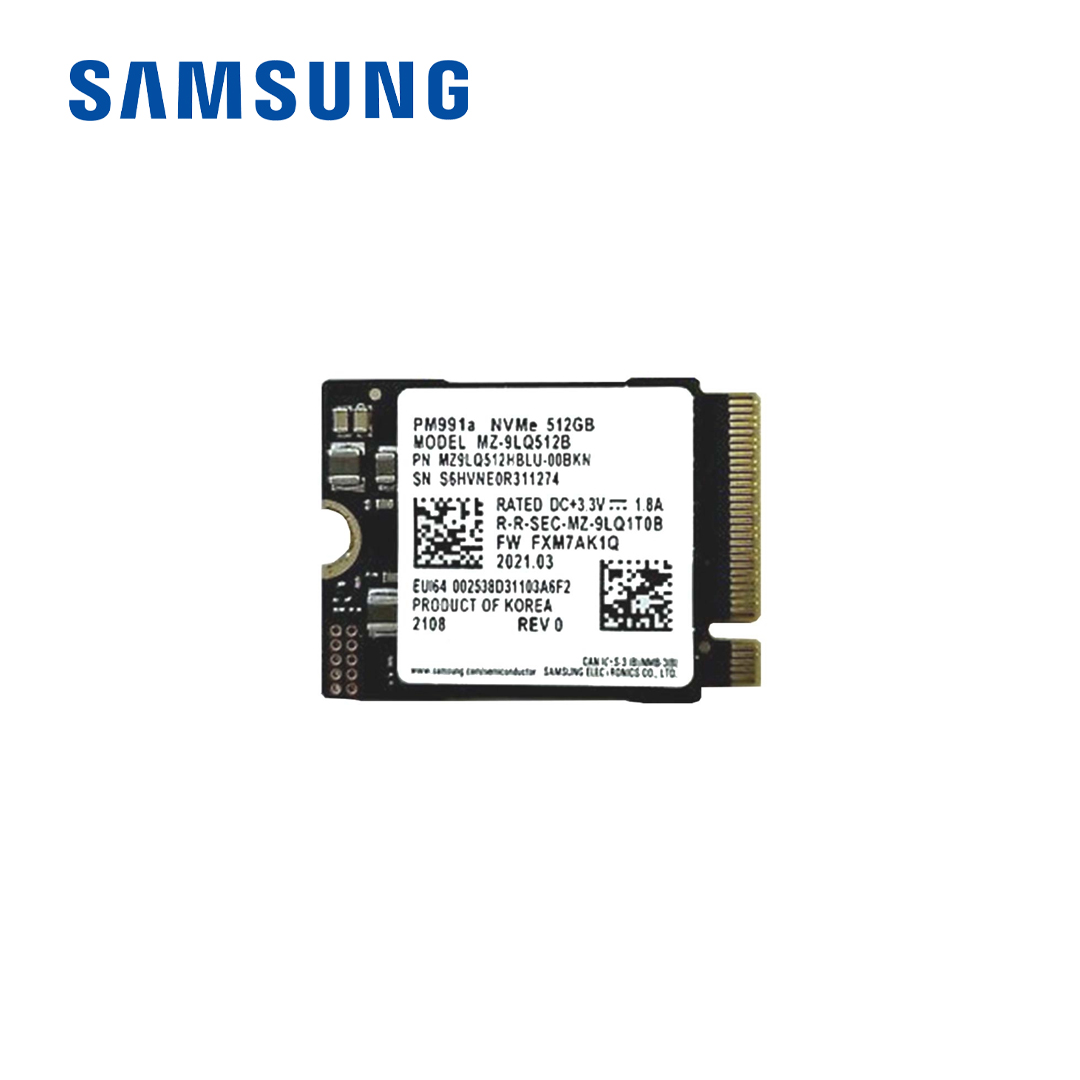 SSD M.2 (2230) NVME 512Gb PCIe Gen3 x4 Samsung PM991a (No BOX)