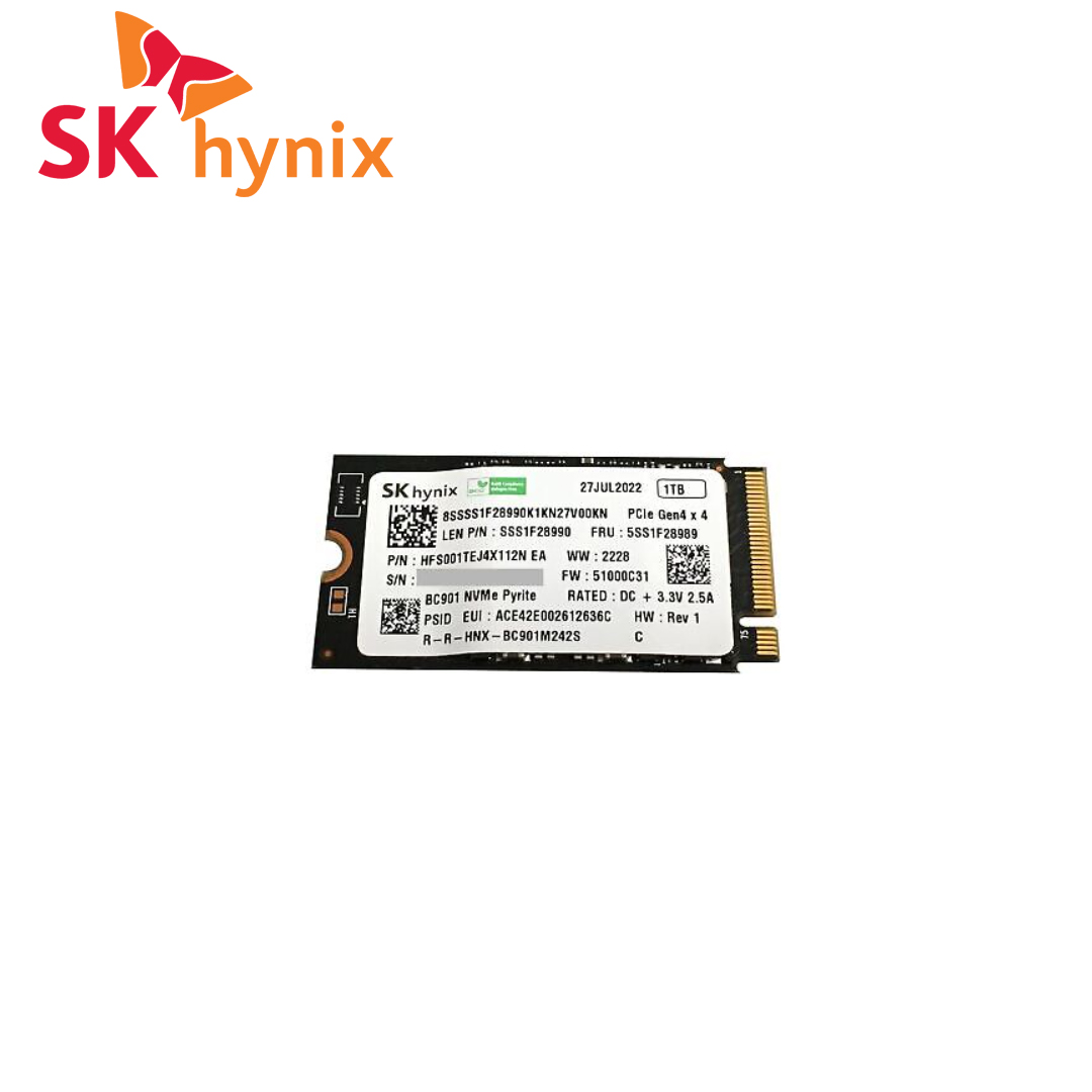 SSD M.2 (2242) NVME 1Tb PCIe Gen4 x4 Hynix BC901 (No BOX)