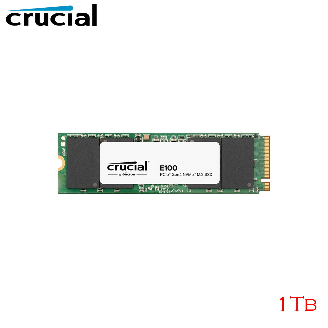 SSD M.2 (2280) NVME 1Tb PCIe Gen4 x4 Crucial E100 (No BOX)