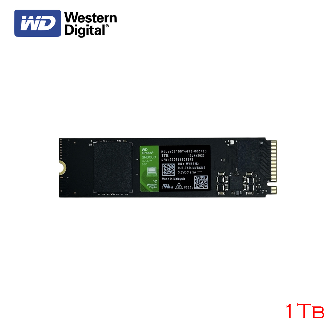 SSD M.2 (2280) NVME 1Tb PCIe Gen4 x4 WD Green SN3000 (No BOX)