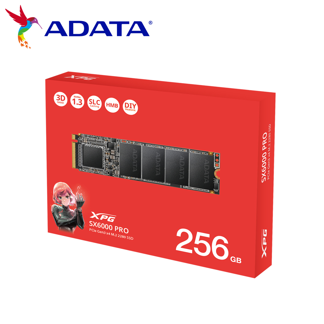 SSD M.2 (2280) NVME 256Gb PCIe Gen3 x4 ADATA XPG SX6000 PRO