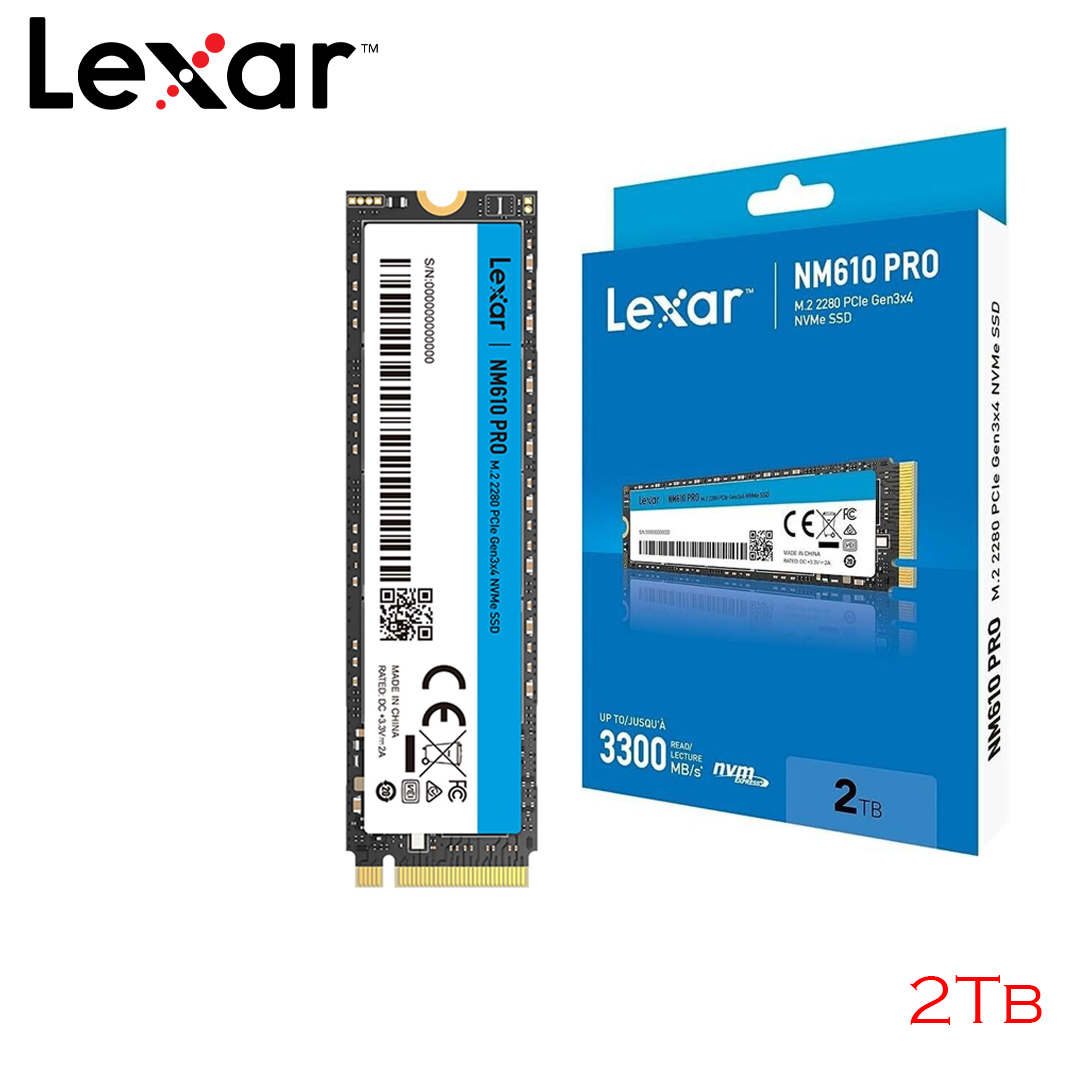 SSD M.2 (2280) NVME 2Tb PCIe Gen3 x4 Lexar NM610 PRO