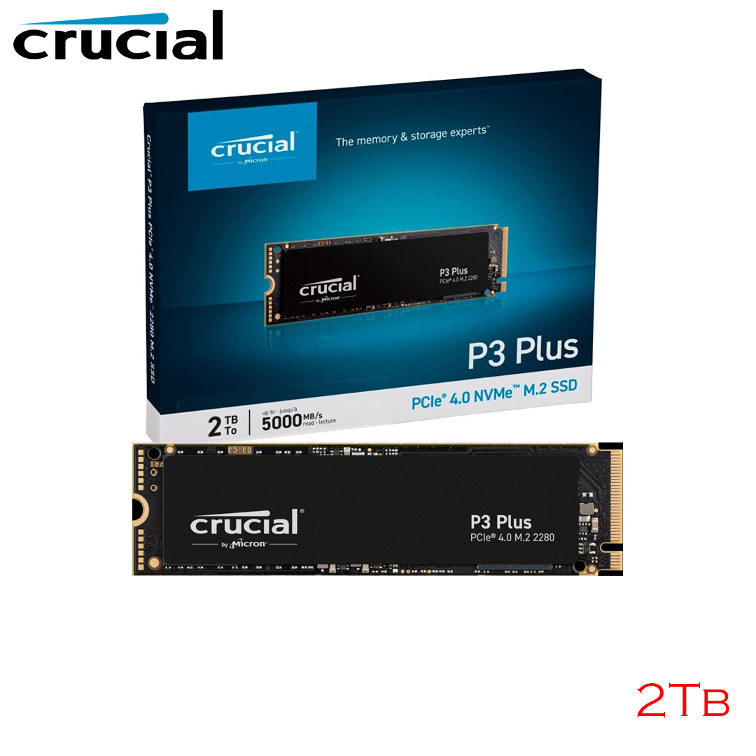 SSD M.2 (2280) NVME 2Tb PCIe Gen4 x4 Crucial P3 Plus