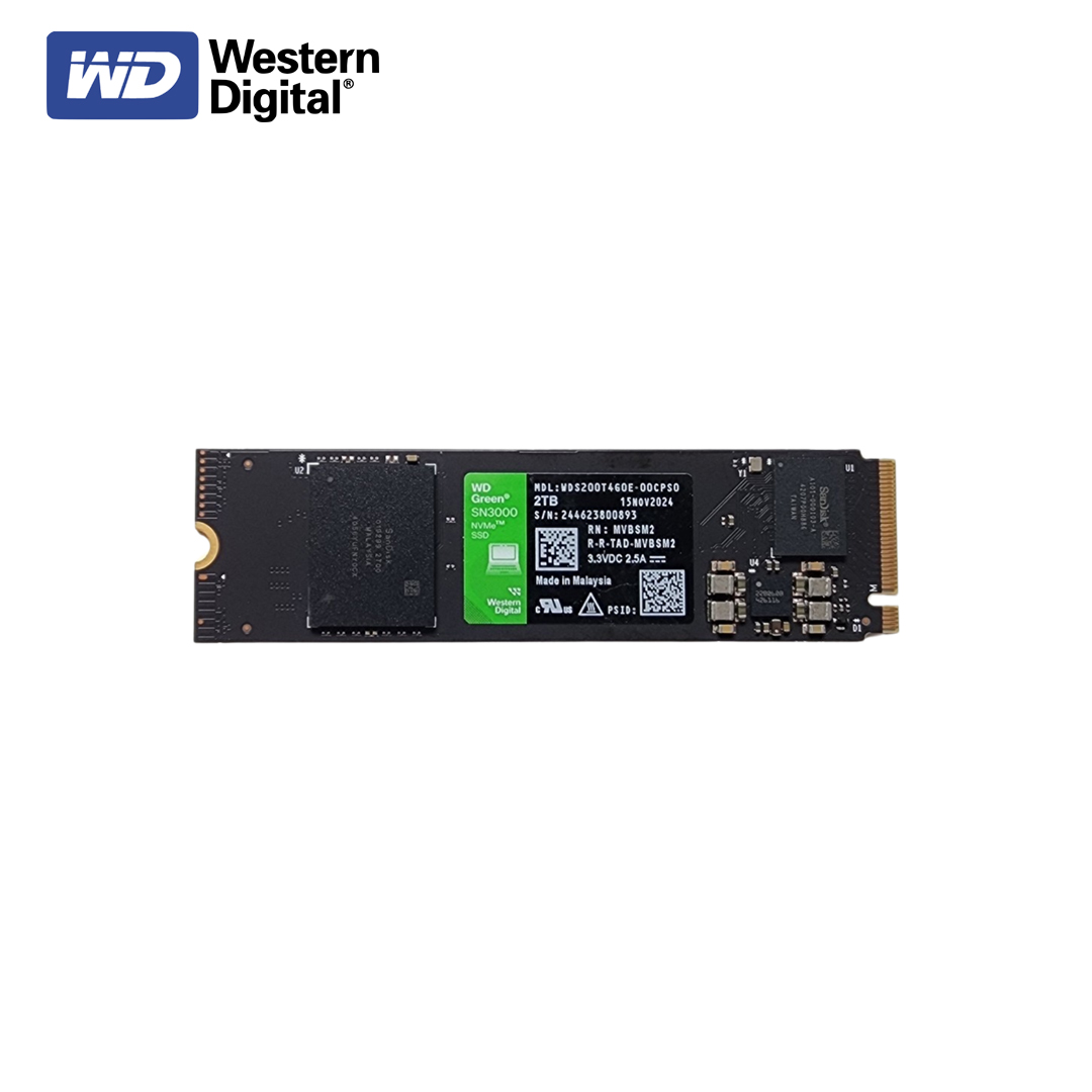 SSD M.2 (2280) NVME 2Tb PCIe Gen4 x4 WD Green SN3000 (No BOX)