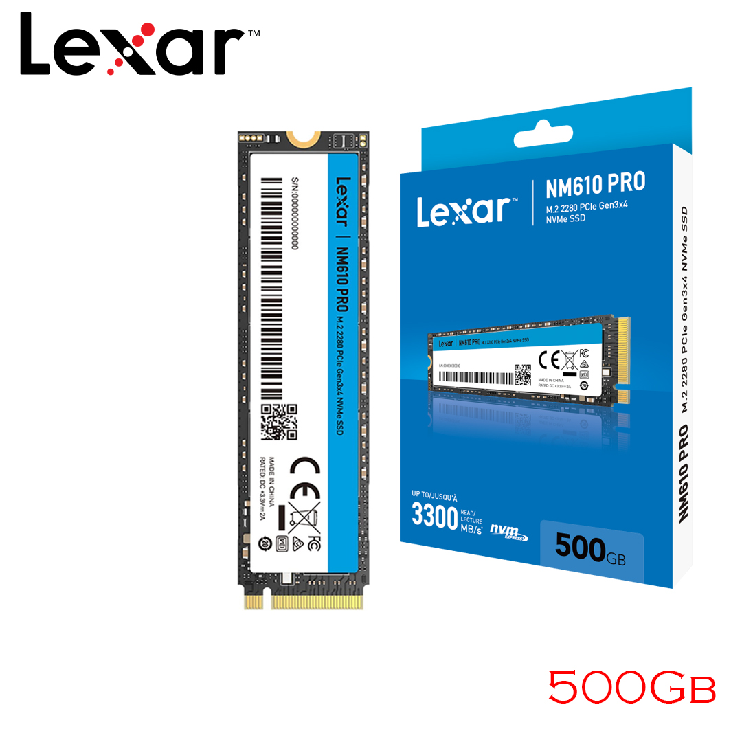 SSD M.2 (2280) NVME 500b PCIe Gen3 x4 Lexar NM610 PRO | SSD M.2 NVME
