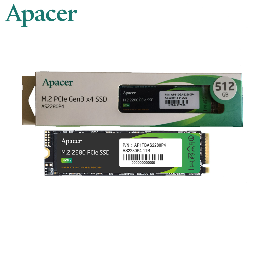 SSD M.2 (2280) NVME 512Gb PCIe Gen3 x4 Apacer AS2280P4