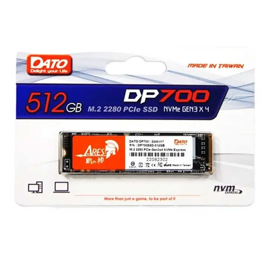 SSD M.2 (2280) NVME 512Gb PCIe Gen3 x4 DATO DP700