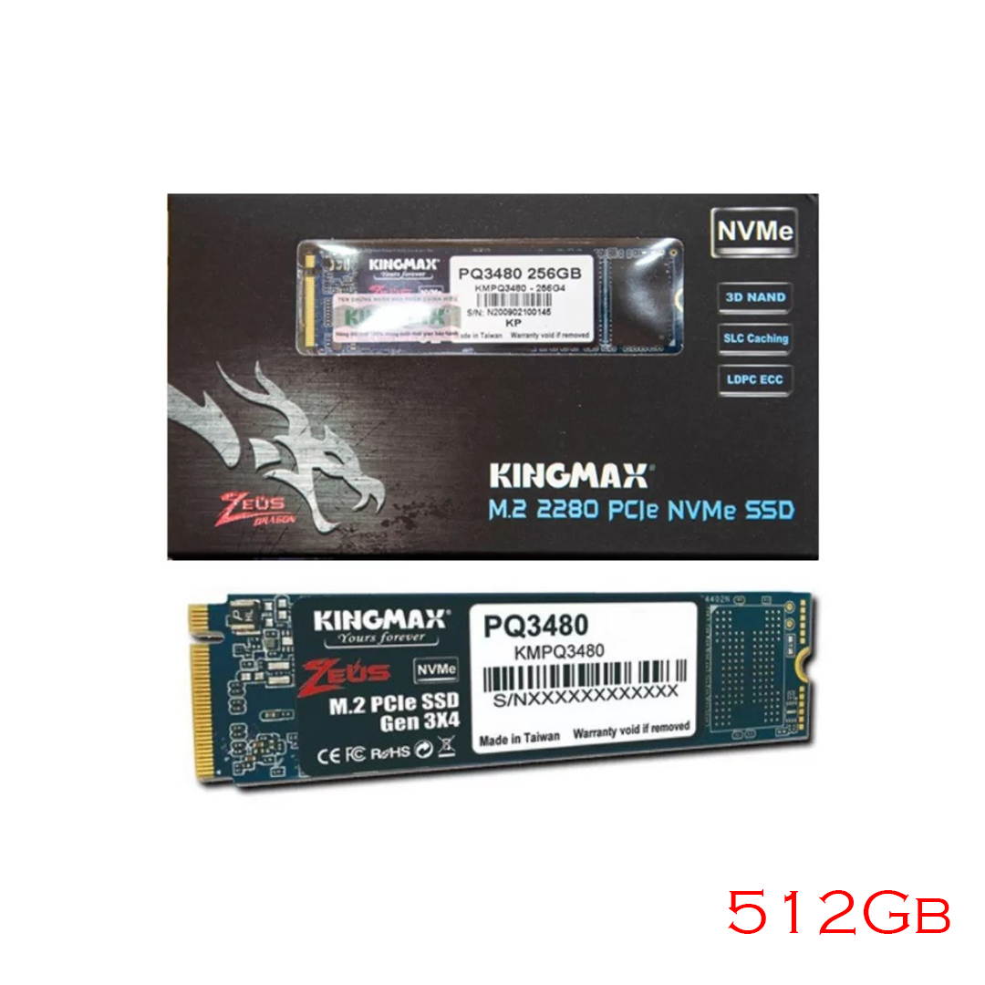 SSD M.2 (2280) NVME 512Gb PCIe Gen3 x4 KINGMAX PQ3480