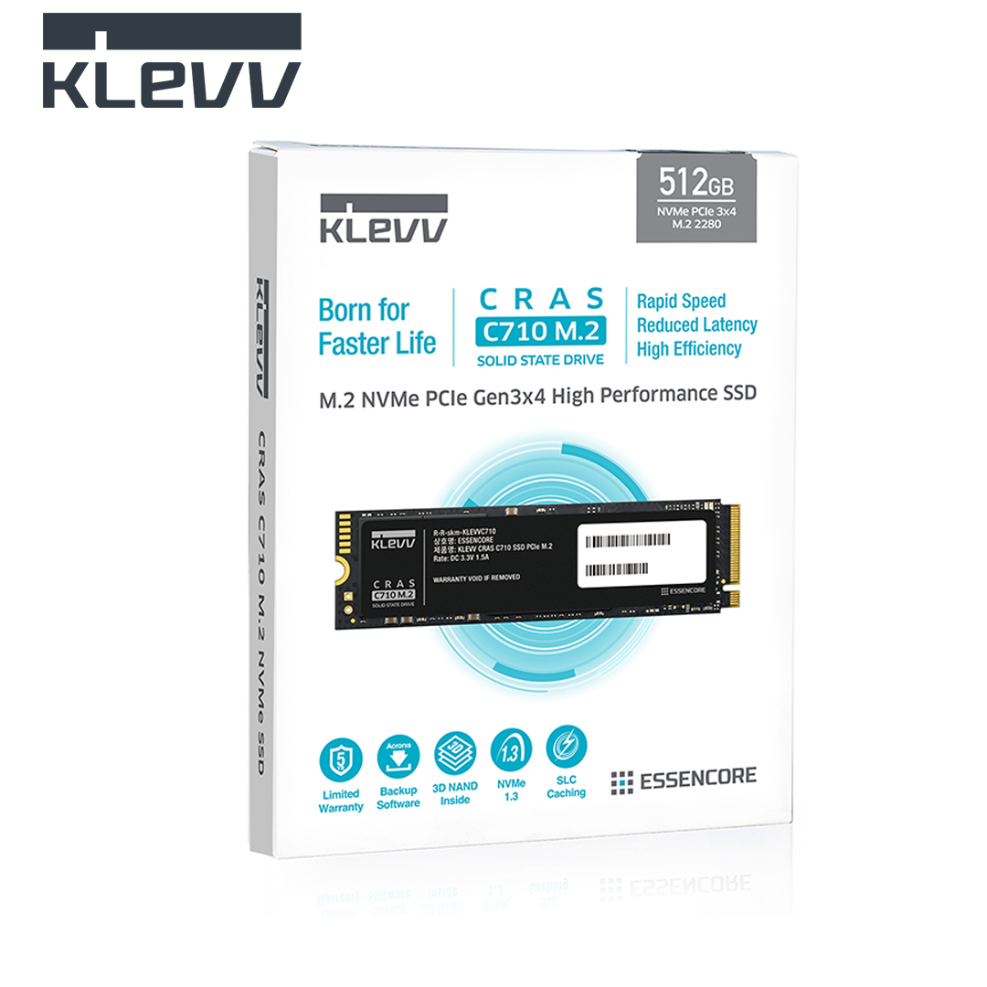 SSD M.2 (2280) NVME 512Gb PCIe Gen3 x4 KLEVV CRAS C710