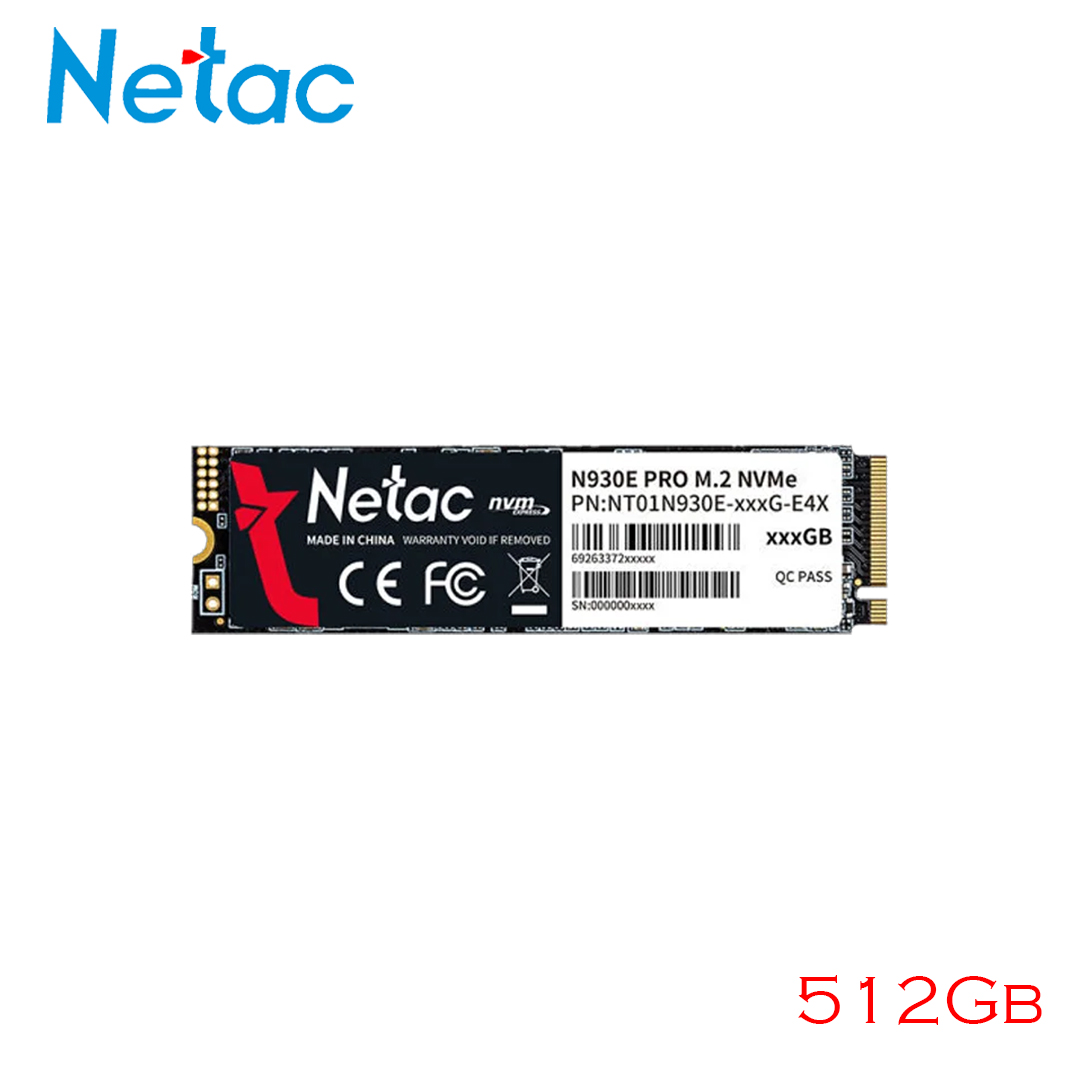 SSD M.2 (2280) NVME 512Gb PCIe Gen3 x4 Netac N930E PRO