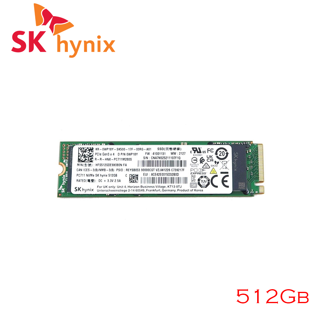 SSD M.2 (2280) NVME 512Gb PCIe Gen3 x4 SK Hynix PC711 (No Box)