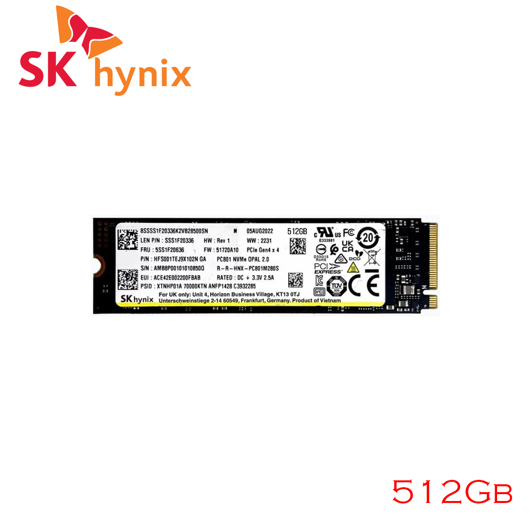 SSD M.2 (2280) NVME 512Gb PCIe Gen4 x4 SK Hynix PC801 (No BOX)