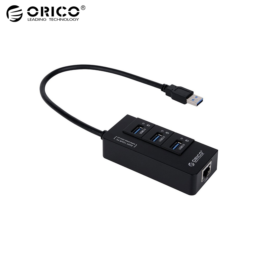 USB(3.0) to 3USB 3.0 + LAN(Gigabit) ORICO HR01