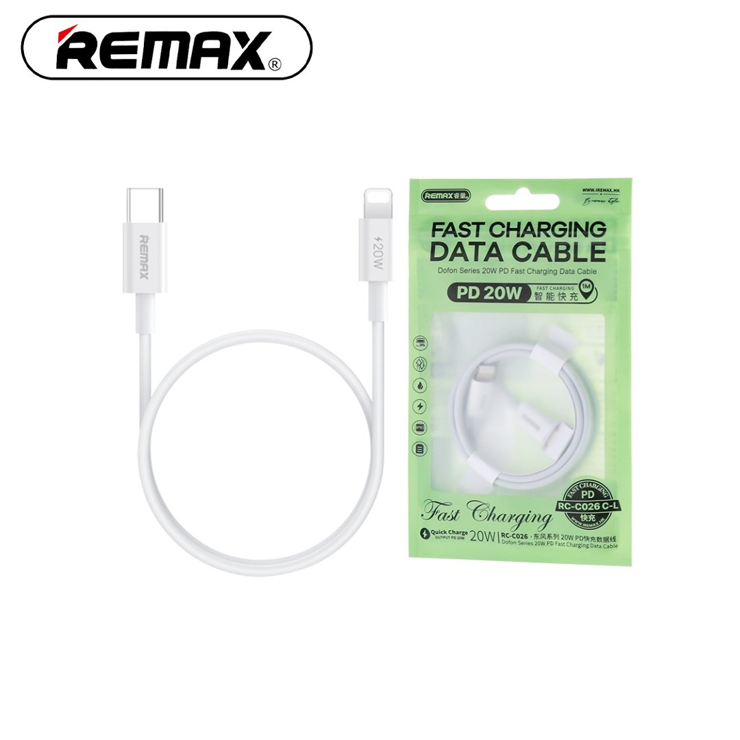 Type-C to Lightning Cable Charger 1M REMAX RC-C026 (PD 20W)