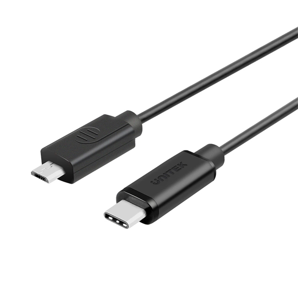 Type-C to MicroUSB Cable Charger 1M Unitek Y-C473BK