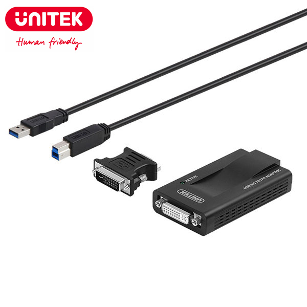 USB(3.0) to VGA + DVI (Full HD) Converter Unitek Y-3801