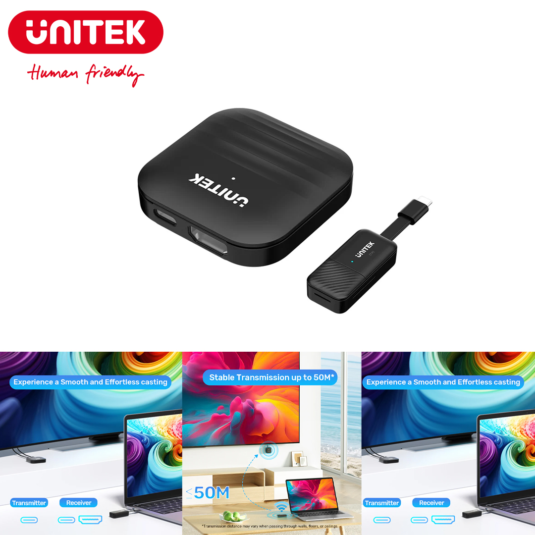 USB-C Wireless HDMI Extender Kit Unitek V1184A01