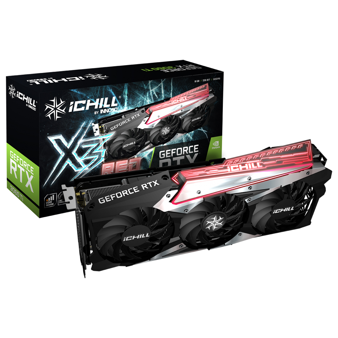 VGA 8Gb Nvidia RTX3060Ti GDDR6/256bit INNO3D ICHILL X3