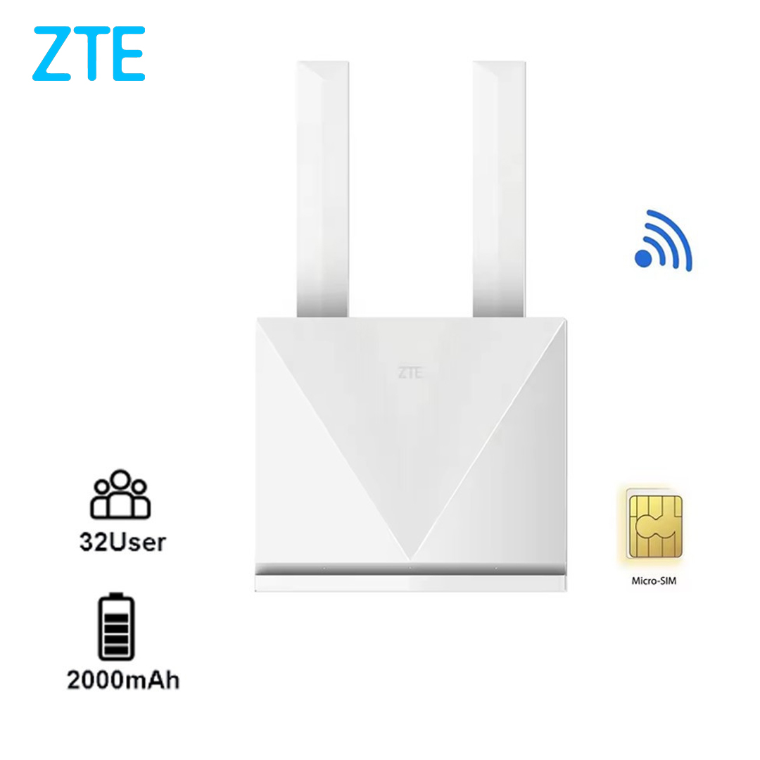 Wi-Fi 4 Router 4G / 300Mbps ZTE K12 (2.000mAh, 2 Antena, 1LAN 10/100)
