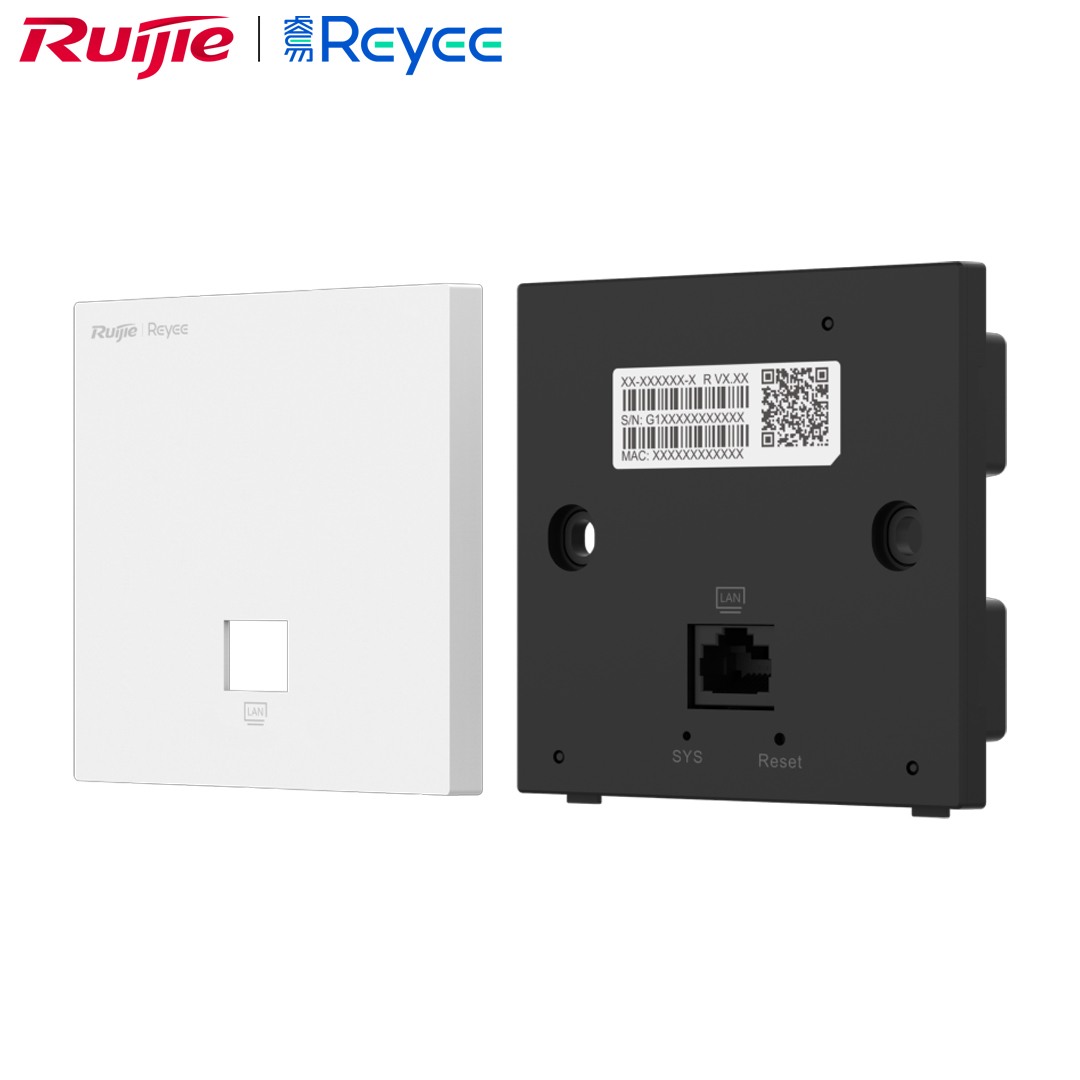 Wireless Wall Mount AC1300 Ruijie Reyee RG-RAP1201 (2x2 MU-MIMO, 1LAN Gigabit PoE in + 1LAN Gigabit out)